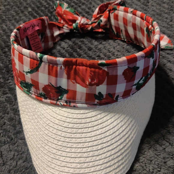 Betsey Johnson Accessories - BETSEY JOHNSON Multicolor Floral Print Visor Hat
